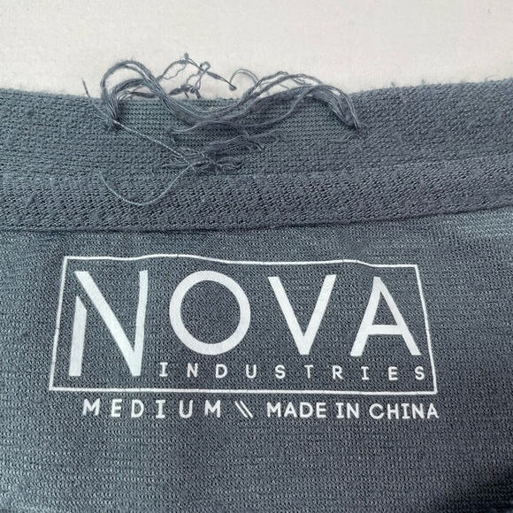 Nova Industries Destructed T-Shirt Dark Slate Gray Size Medium - Picture 5 of 10